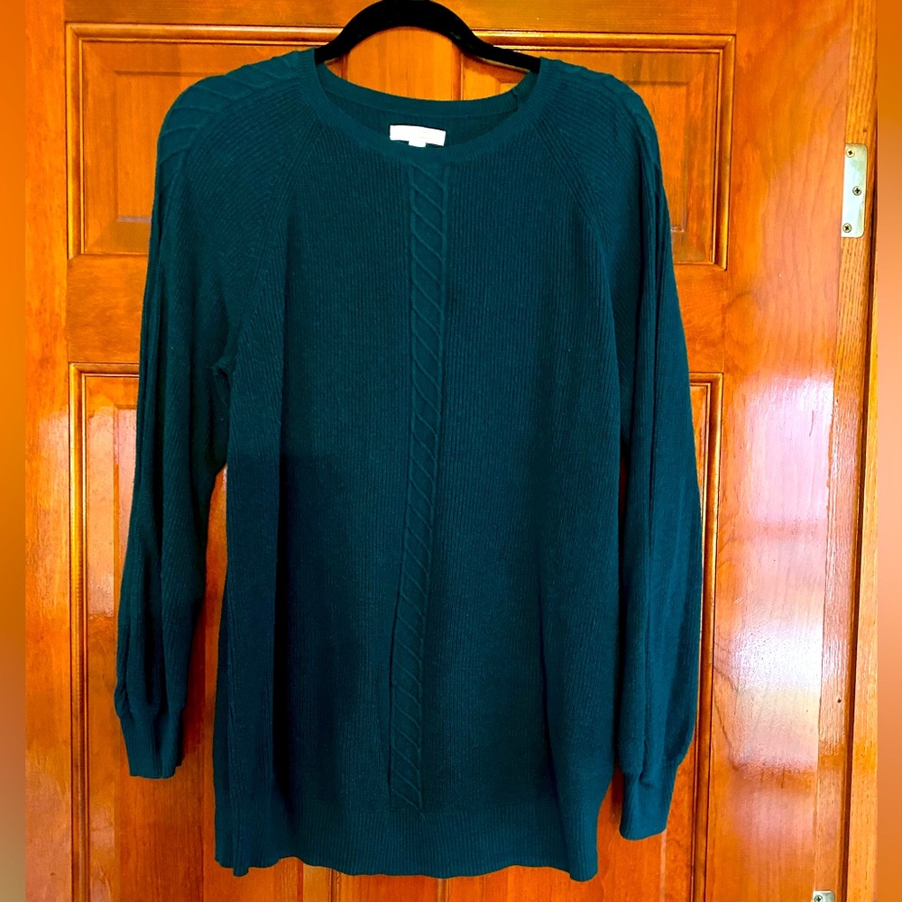 Green sweater size L.
